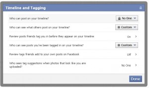 Configuración del etiquetado en Facebook
